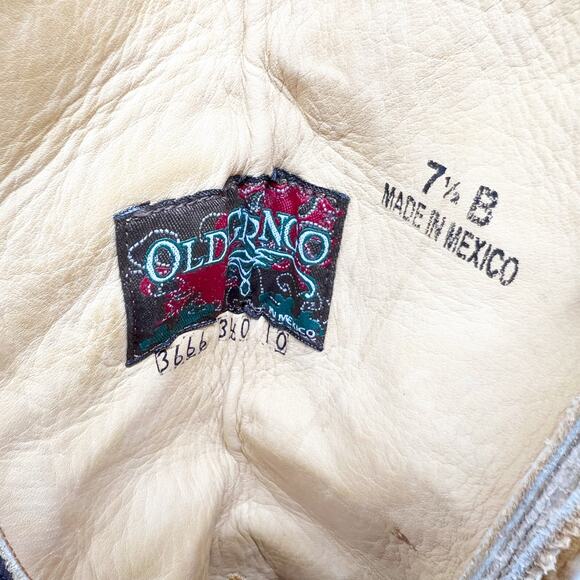 Old Gringo Suede Distressed Western Cowboy Boots Tan Size 7.5 B - Picture 11 of 15